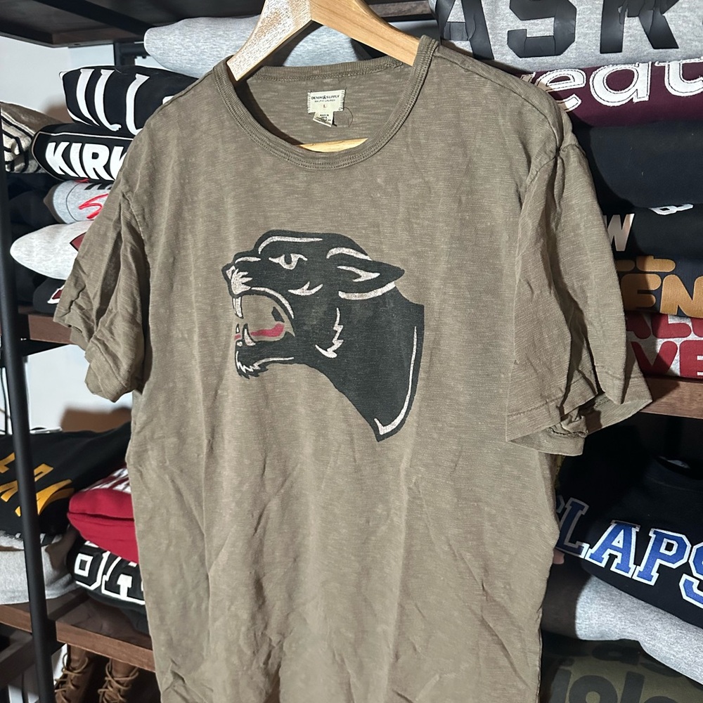 Denim & Supply Ralph Lauren Olive Panther Graphic Tee